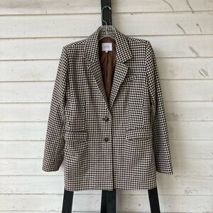 J.O.A. Black and White Houndstooth Blazer